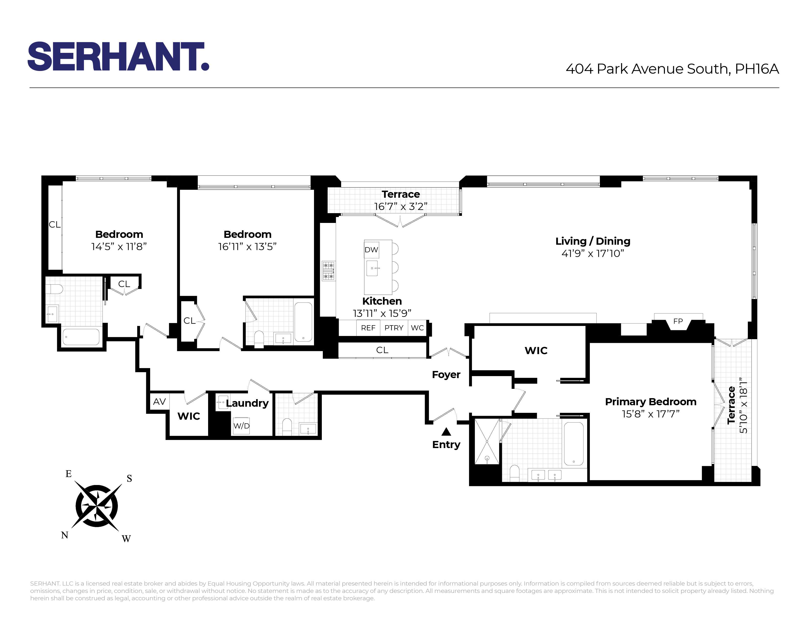 Floorplan for 404 Park Avenue, 16PHA