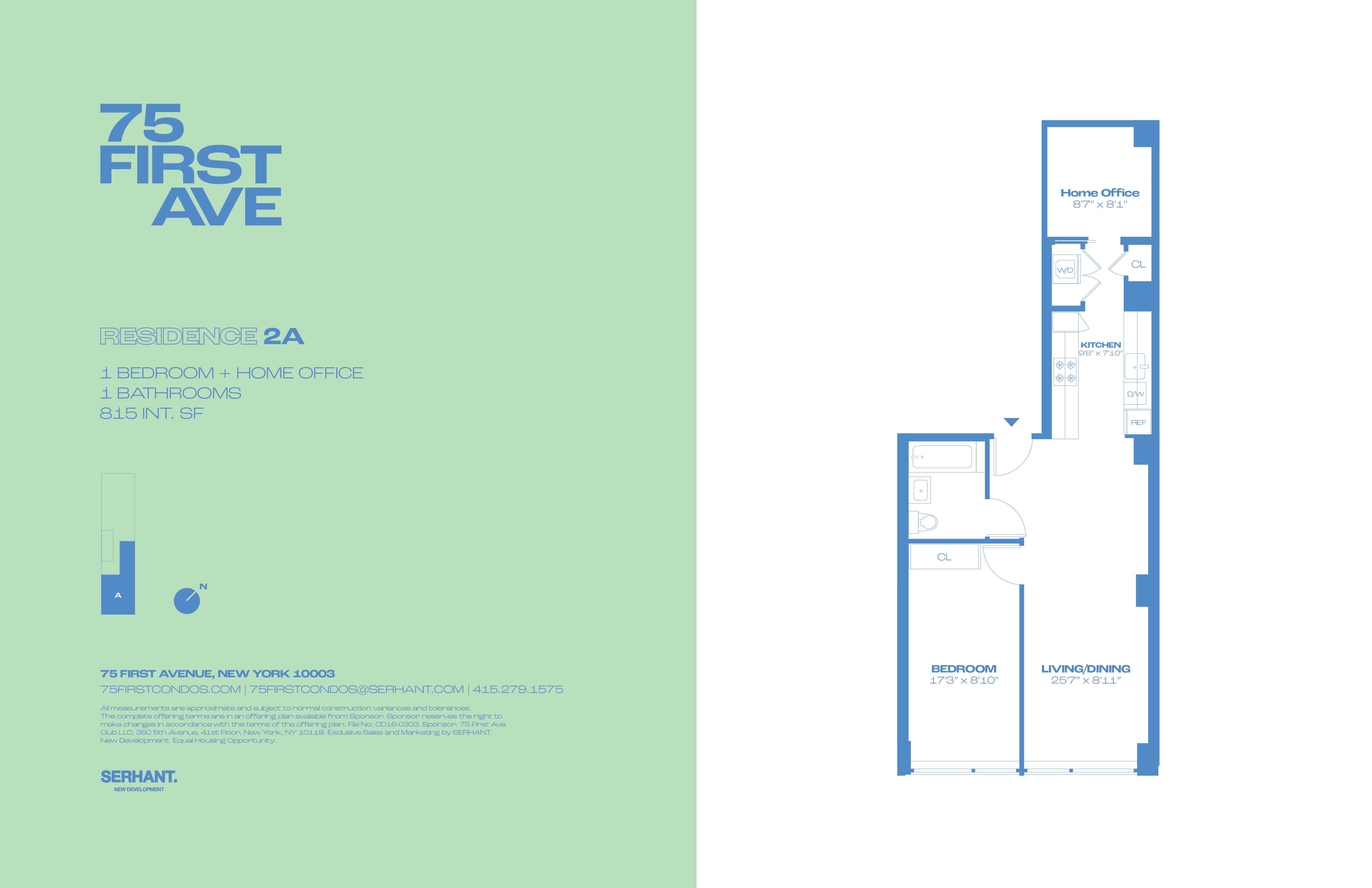 Floorplan for 75 1st Avenue, 2A