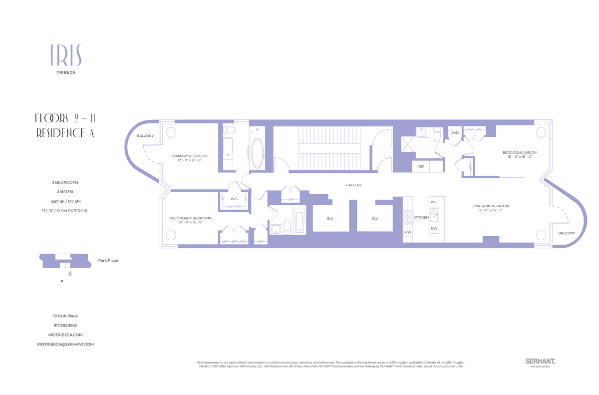 Floorplan for 19 Park Place, 10A