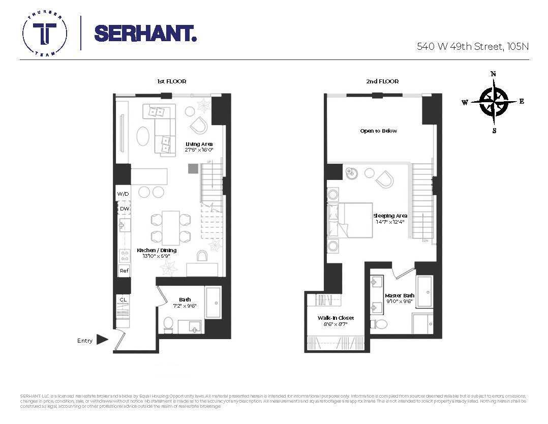 Floorplan for 540 West 49th Street, 105N