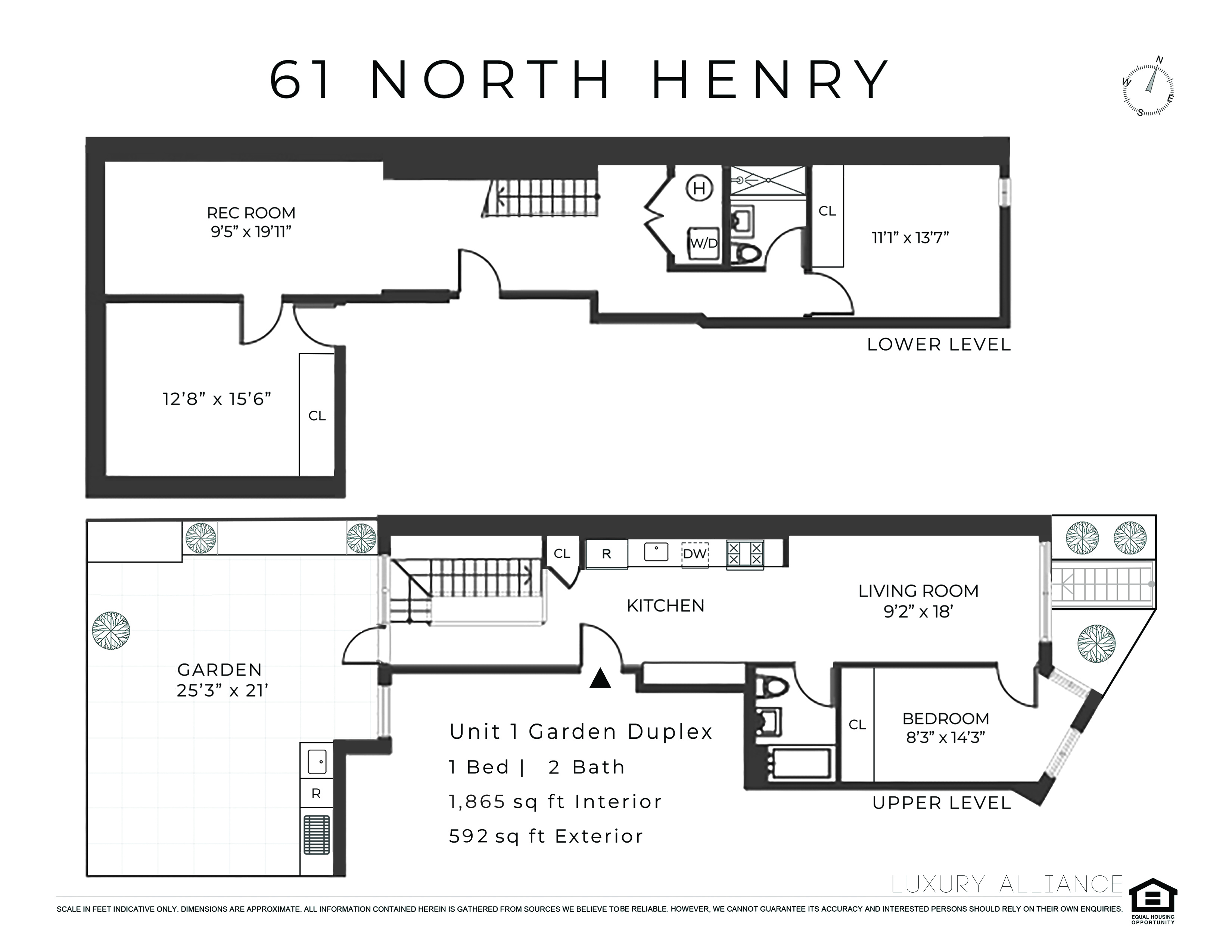 Floorplan for 61 North Henry Street, GARDEN