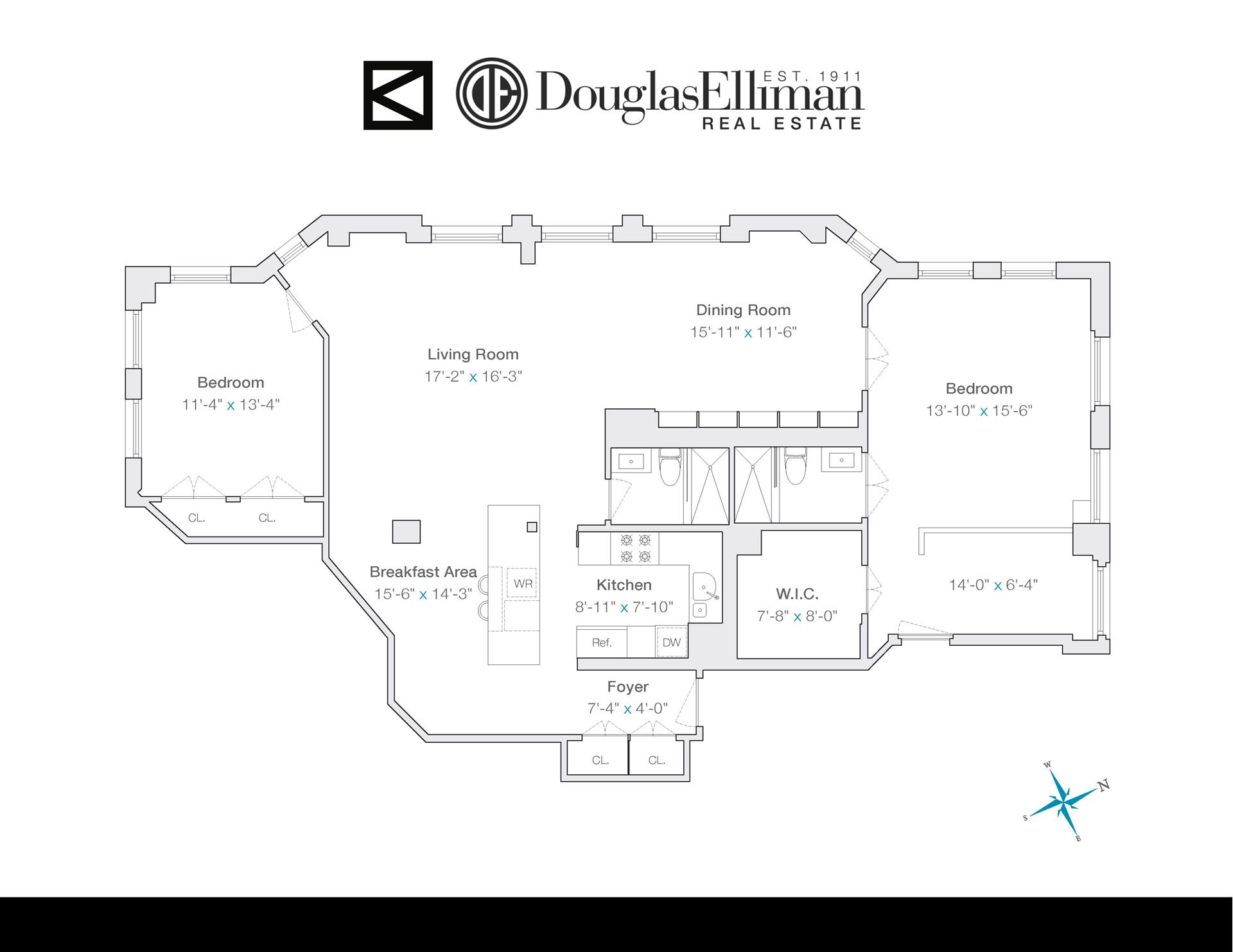 Floorplan for 425 Park Avenue, 20B