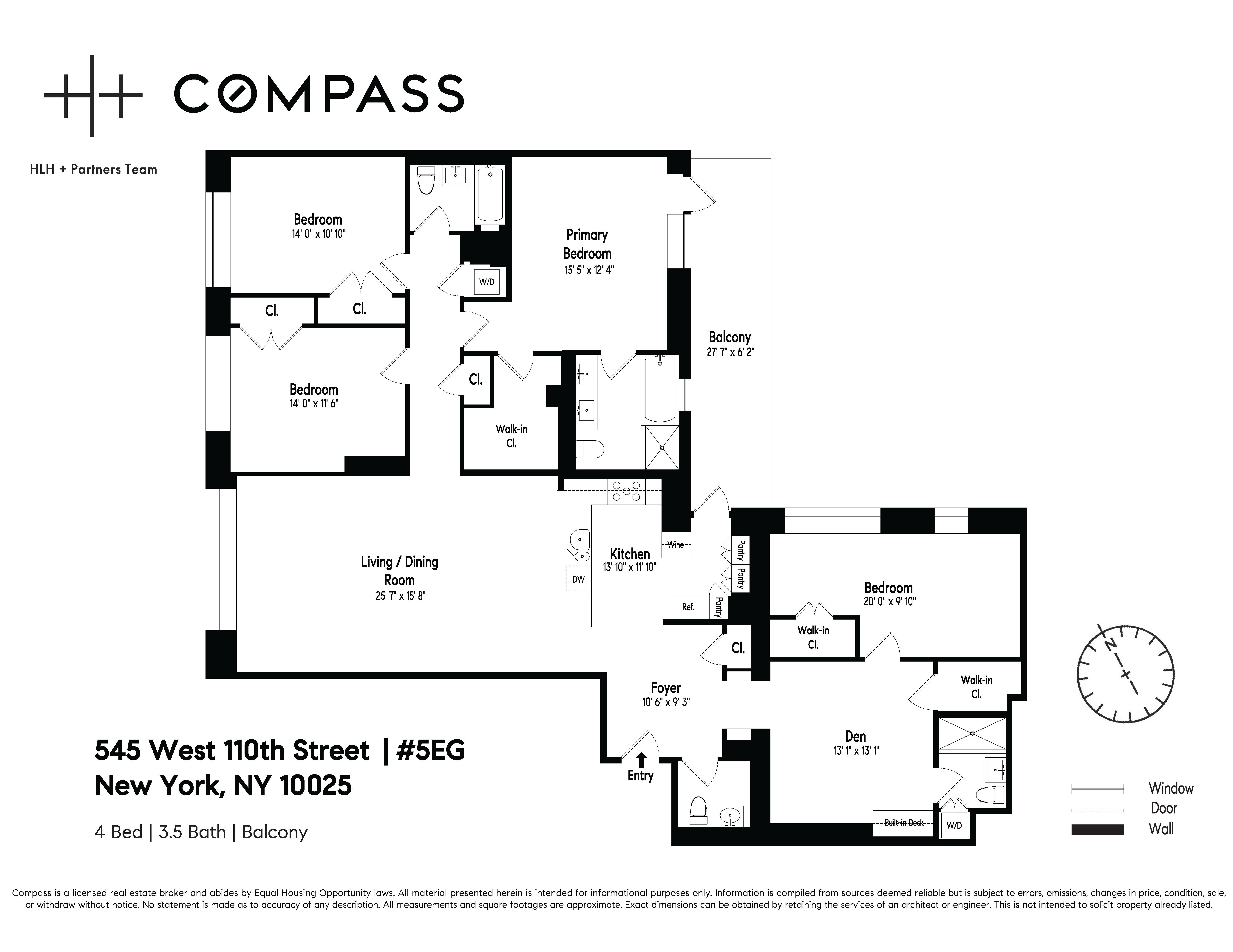 Floorplan for 545 West 110th Street, 5EG