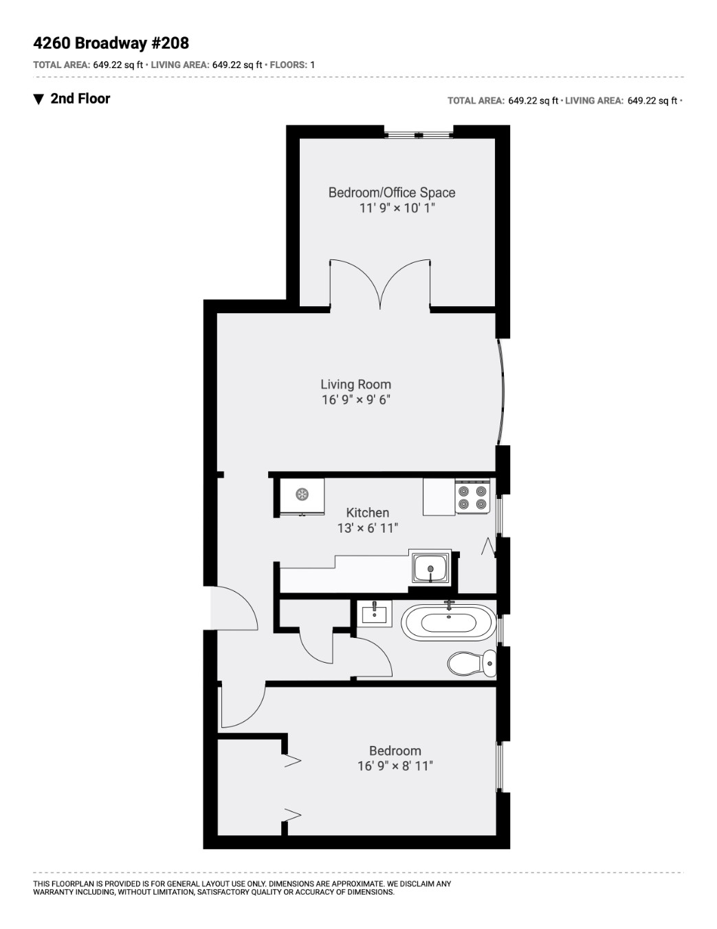 4260 Broadway, New York, NY 10033, 2 Bedrooms Bedrooms, 4 Rooms Rooms,1 BathroomBathrooms,Residential,For Sale,Broadway,RLMX-96290