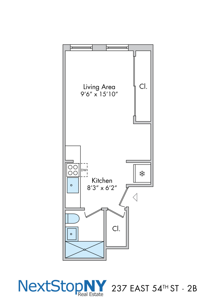 Floorplan for 237 East 54th Street, 2B
