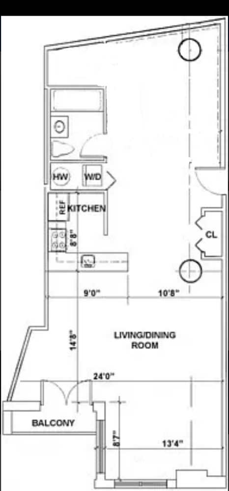 Floorplan for 689 Myrtle Avenue, 2H