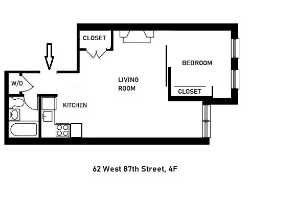Floorplan for 62 West 87th Street, 4F