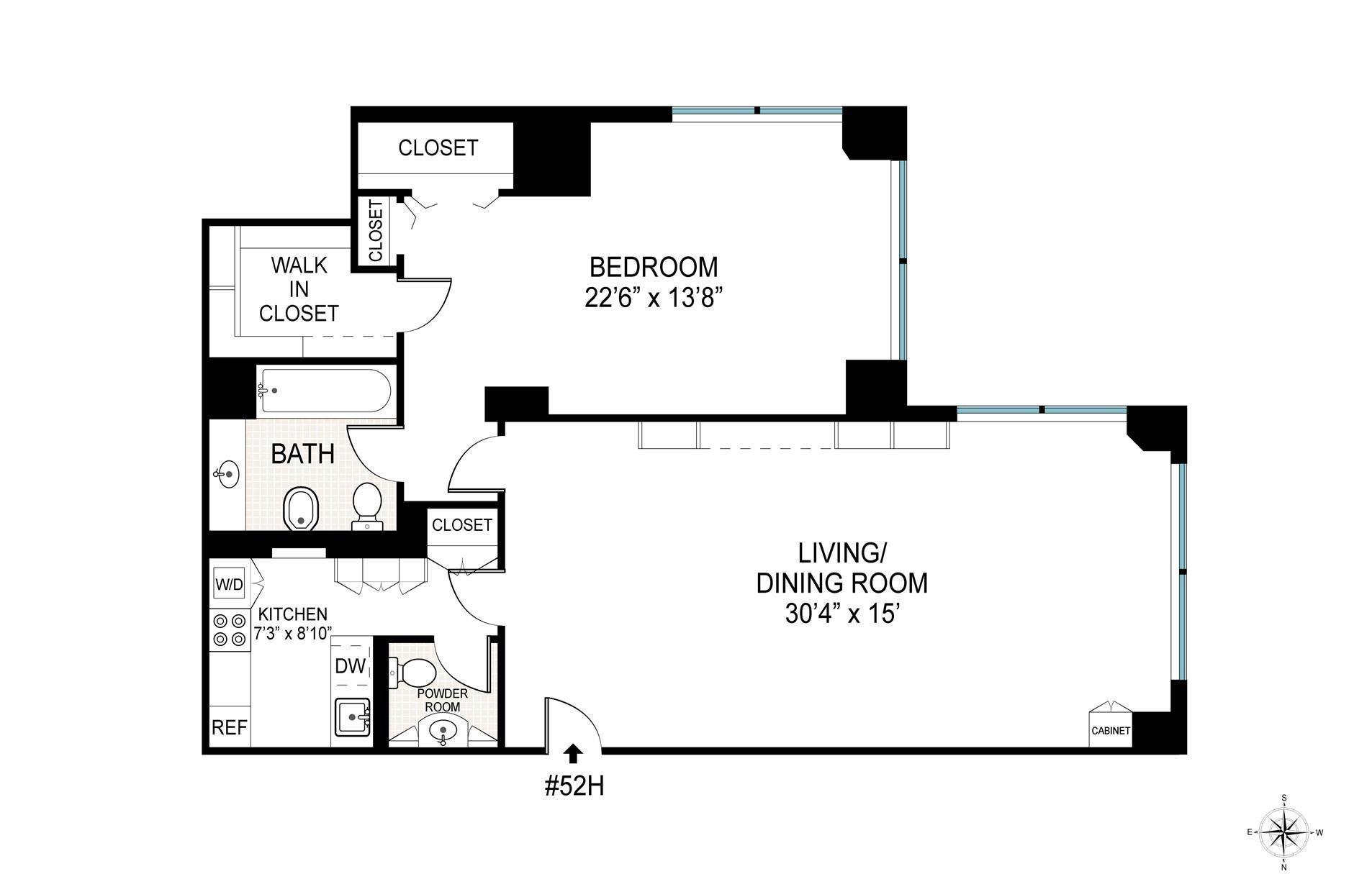 Floorplan for 721 5th Avenue, 52-H