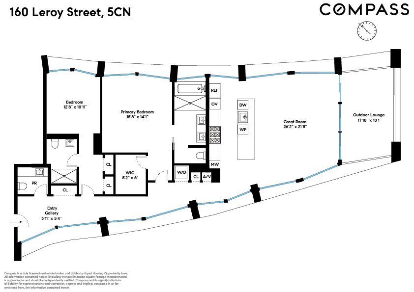 Floorplan for 160 Leroy Street, 5CN