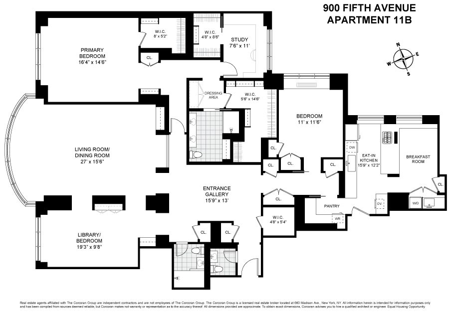 Floorplan for 900 5th Avenue, 11B