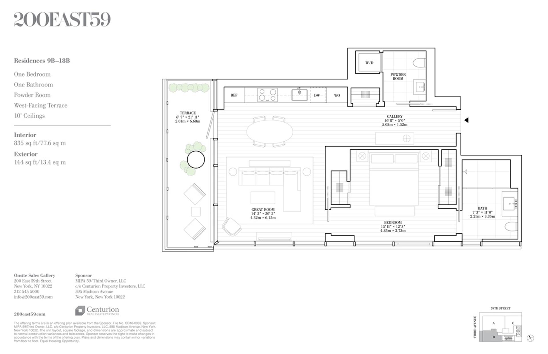 Floorplan for 200 East 59th Street, 10B