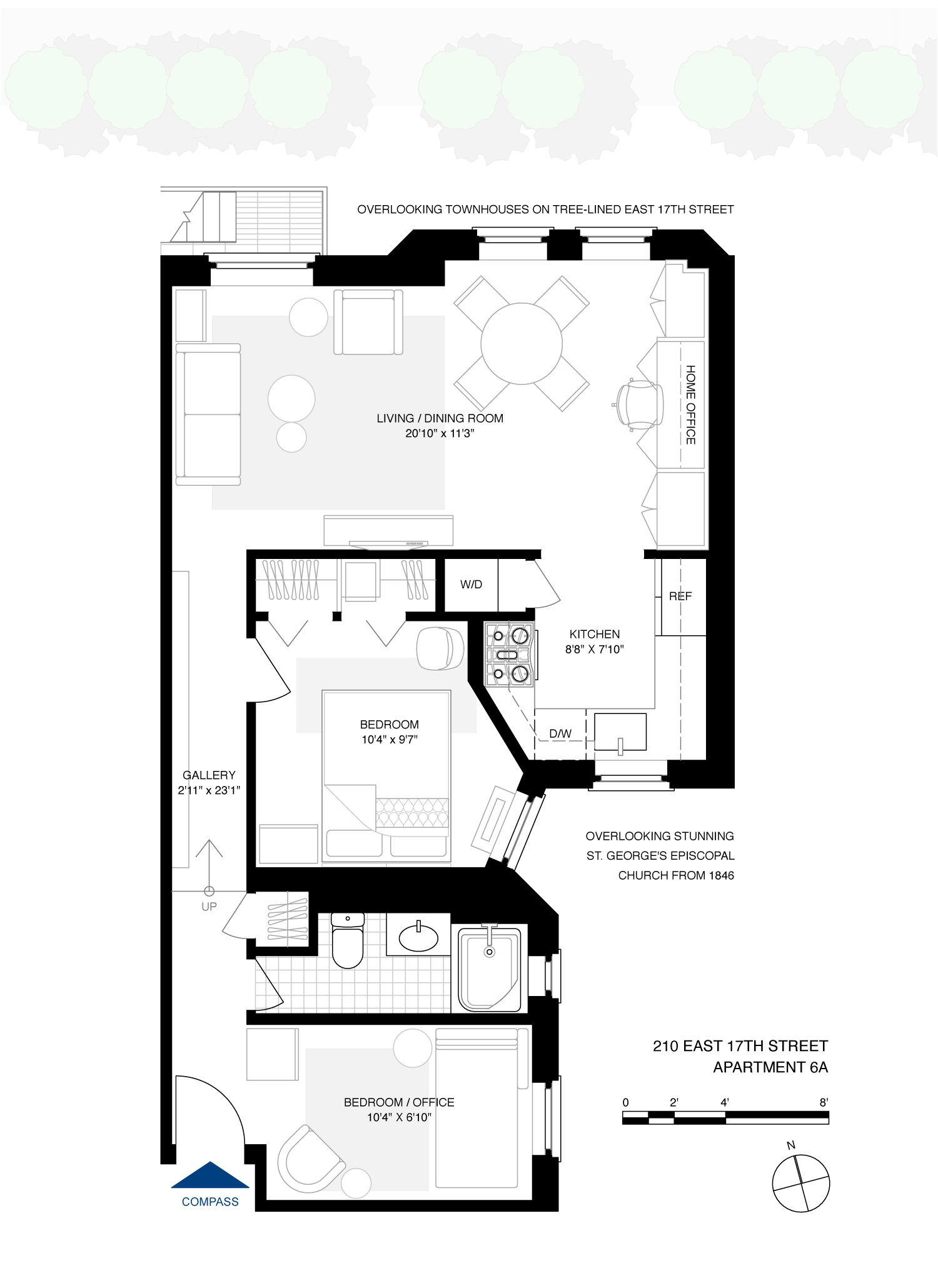 Floorplan for 210 East 17th Street, 6A