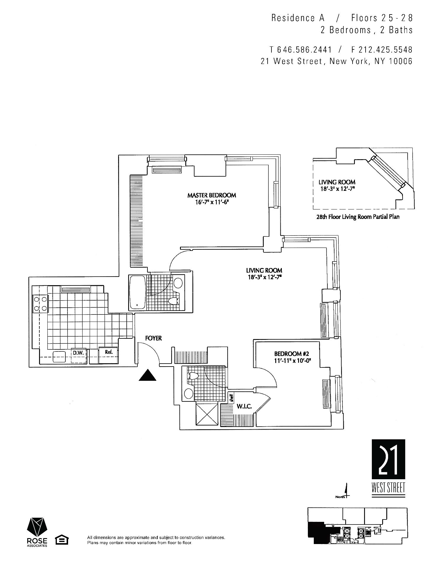 Floorplan for 21 West Street, 28-A
