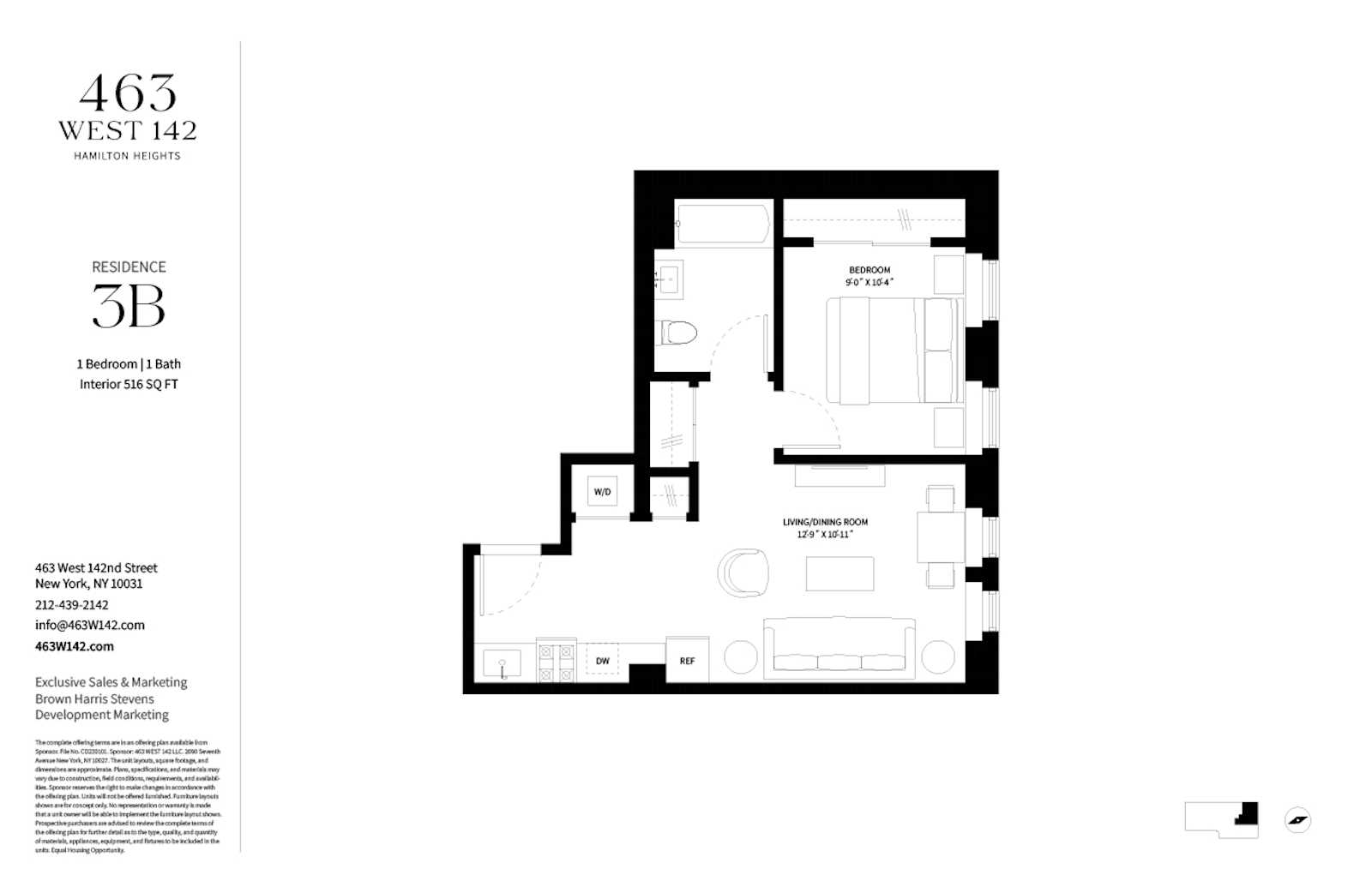 Floorplan for 463 West 142nd Street, 3B
