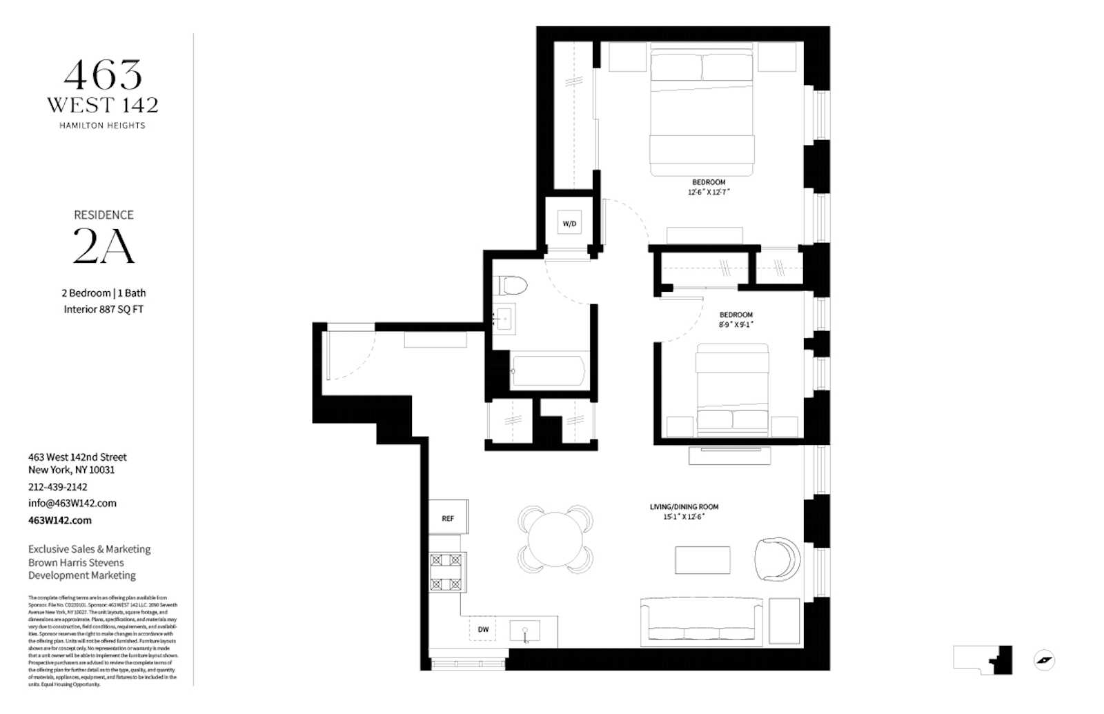 Floorplan for 463 West 142nd Street, 2A