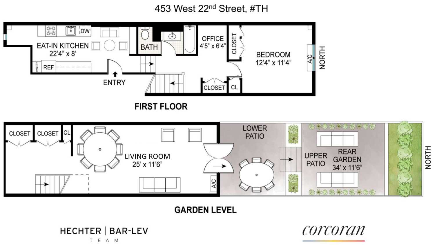 Floorplan for 453 West 22nd Street, GRDNDUPLEX
