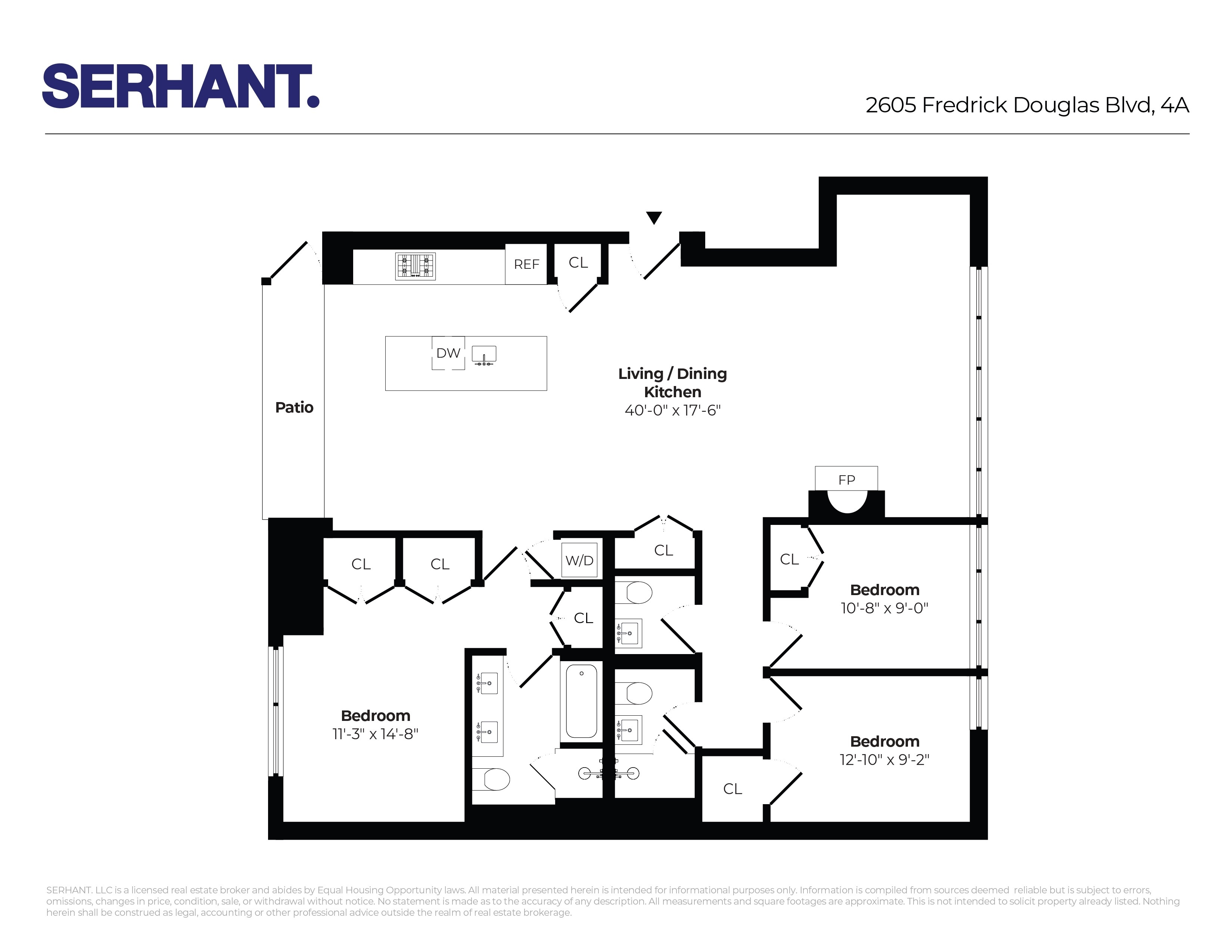 Floorplan for 2605 Frederick Douglass Boulevard, 4A