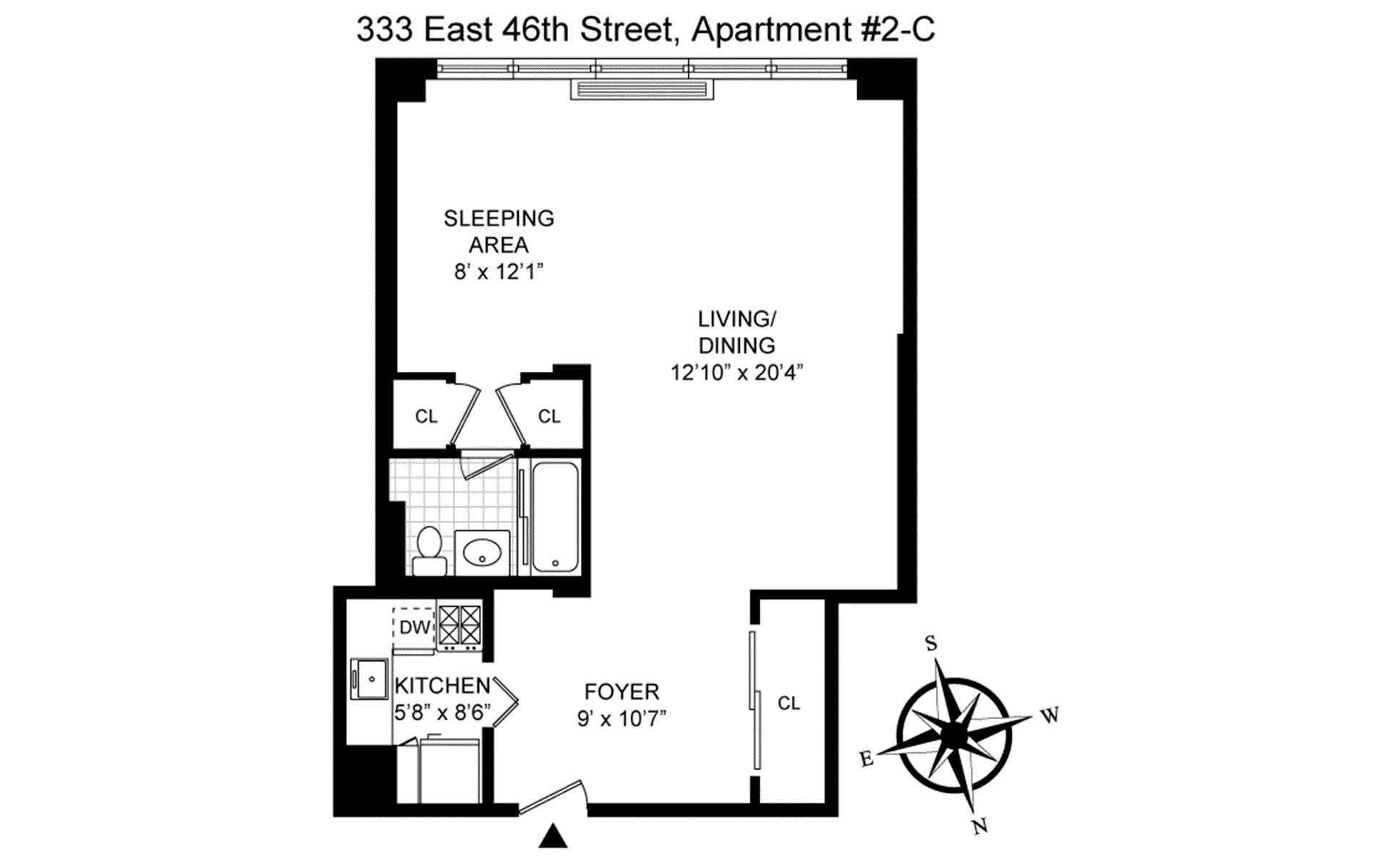 Floorplan for 333 East 46th Street, 2C