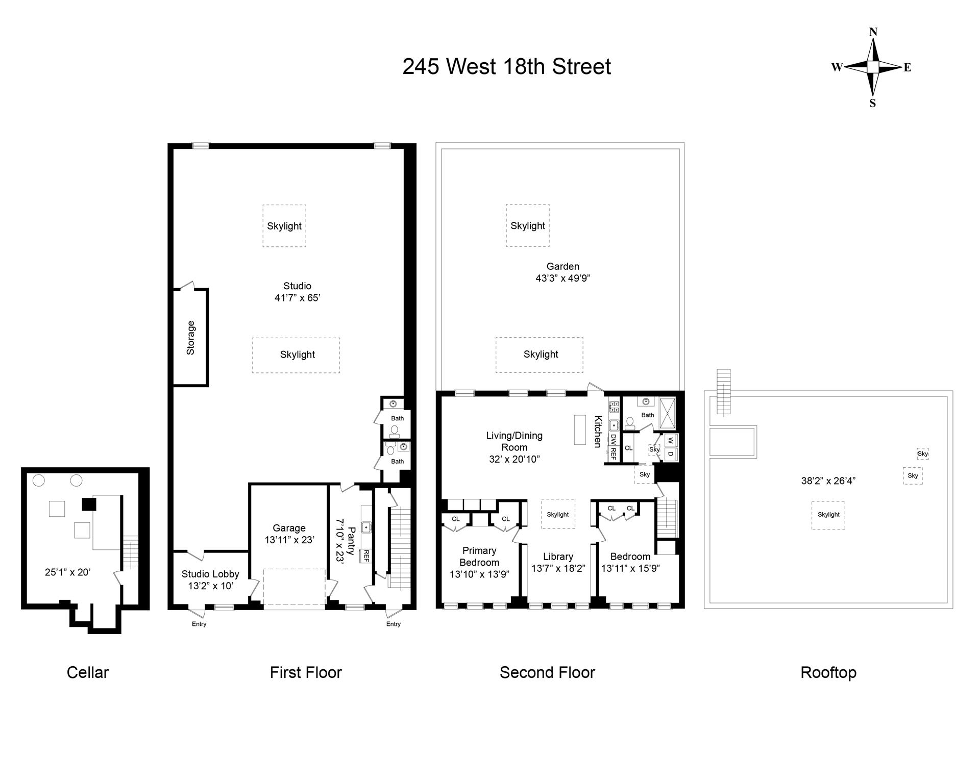 Floorplan for 245 West 18th Street