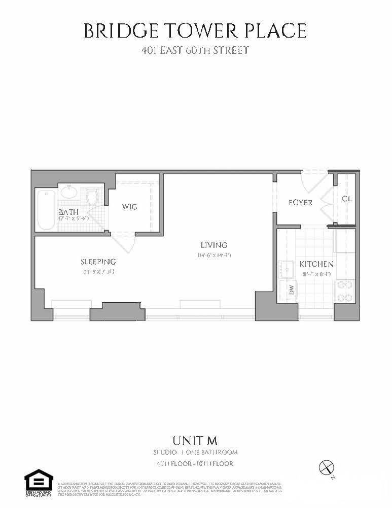 Floorplan for 401 East 60th Street, 7M