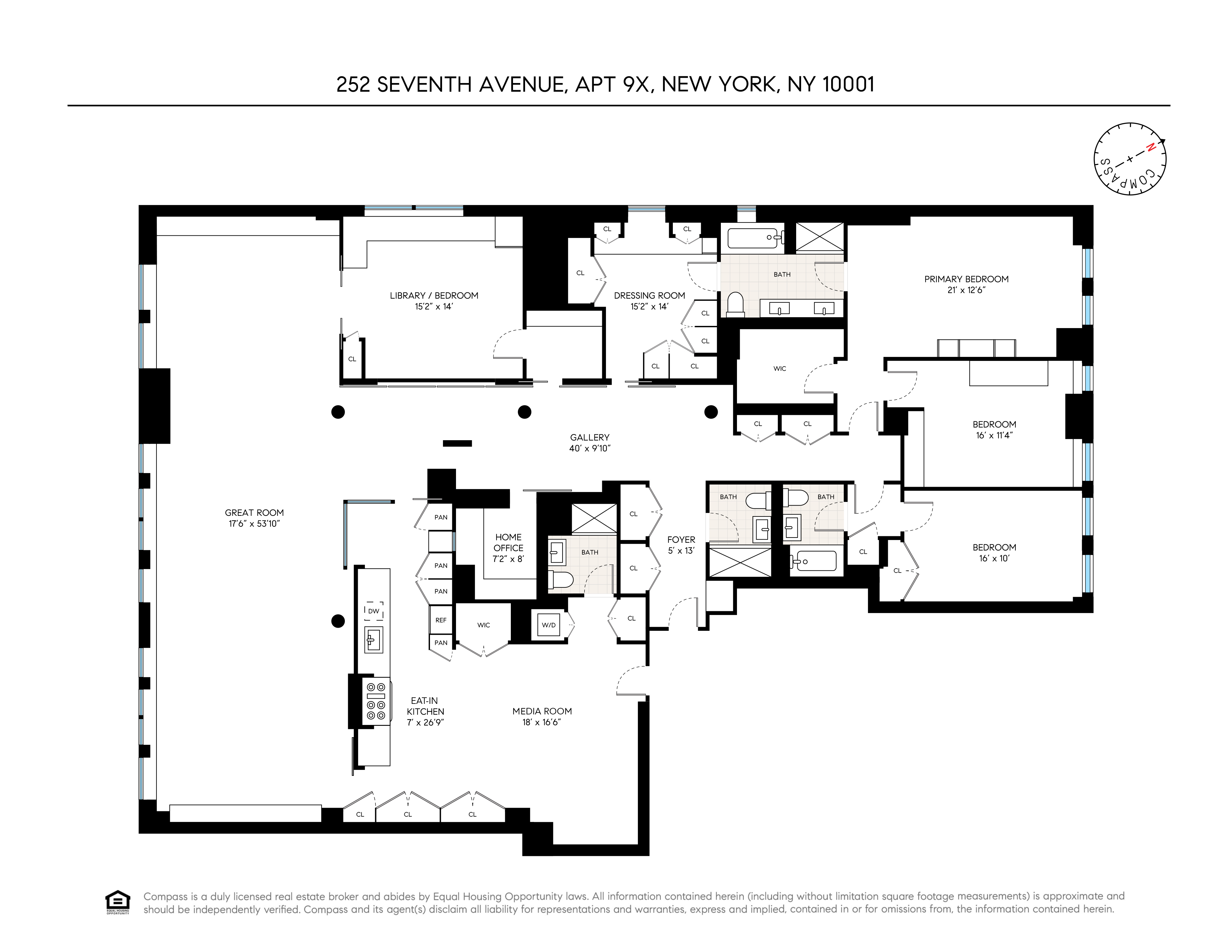 Floorplan for 252 7th Avenue, 9X