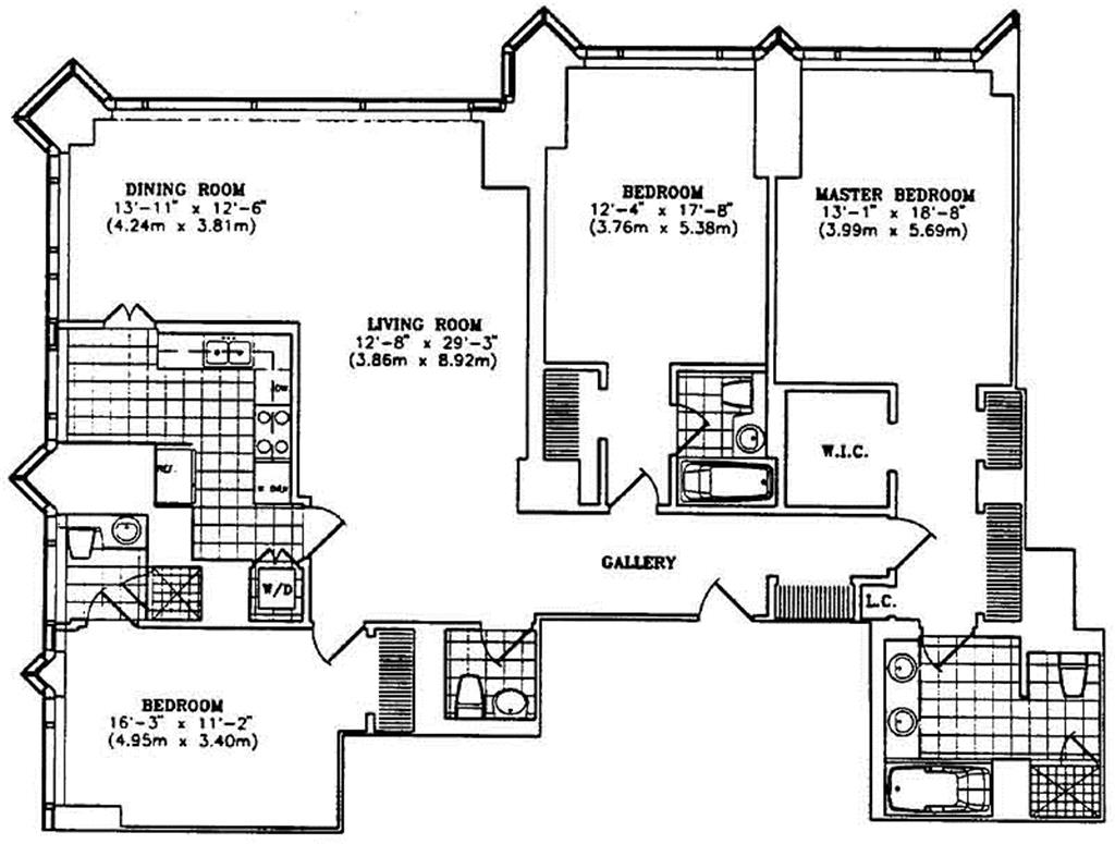 Floorplan for 1 Central Park, 26-A