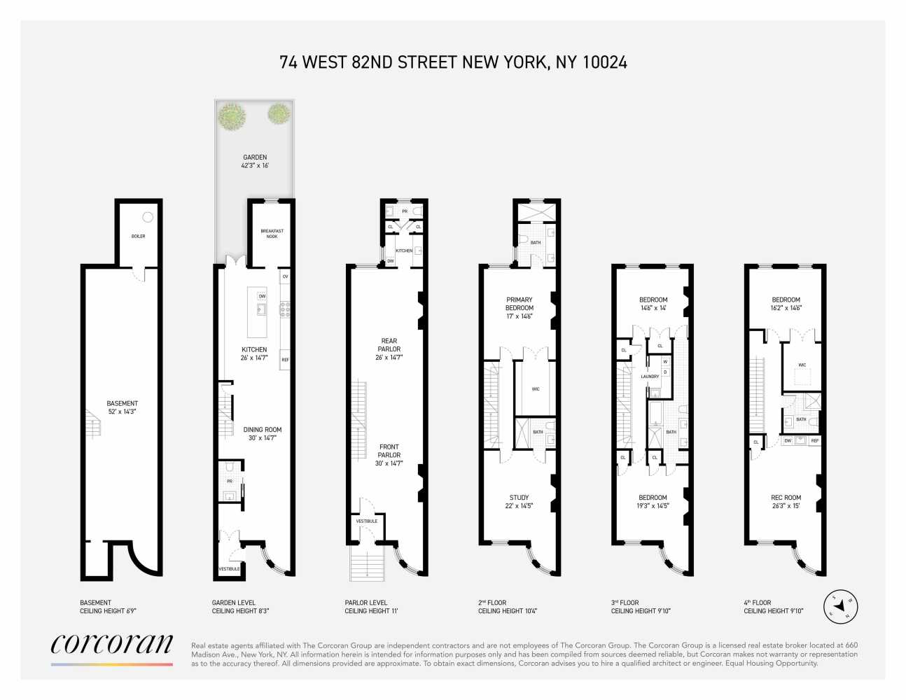 Floorplan for 74 West 82nd Street