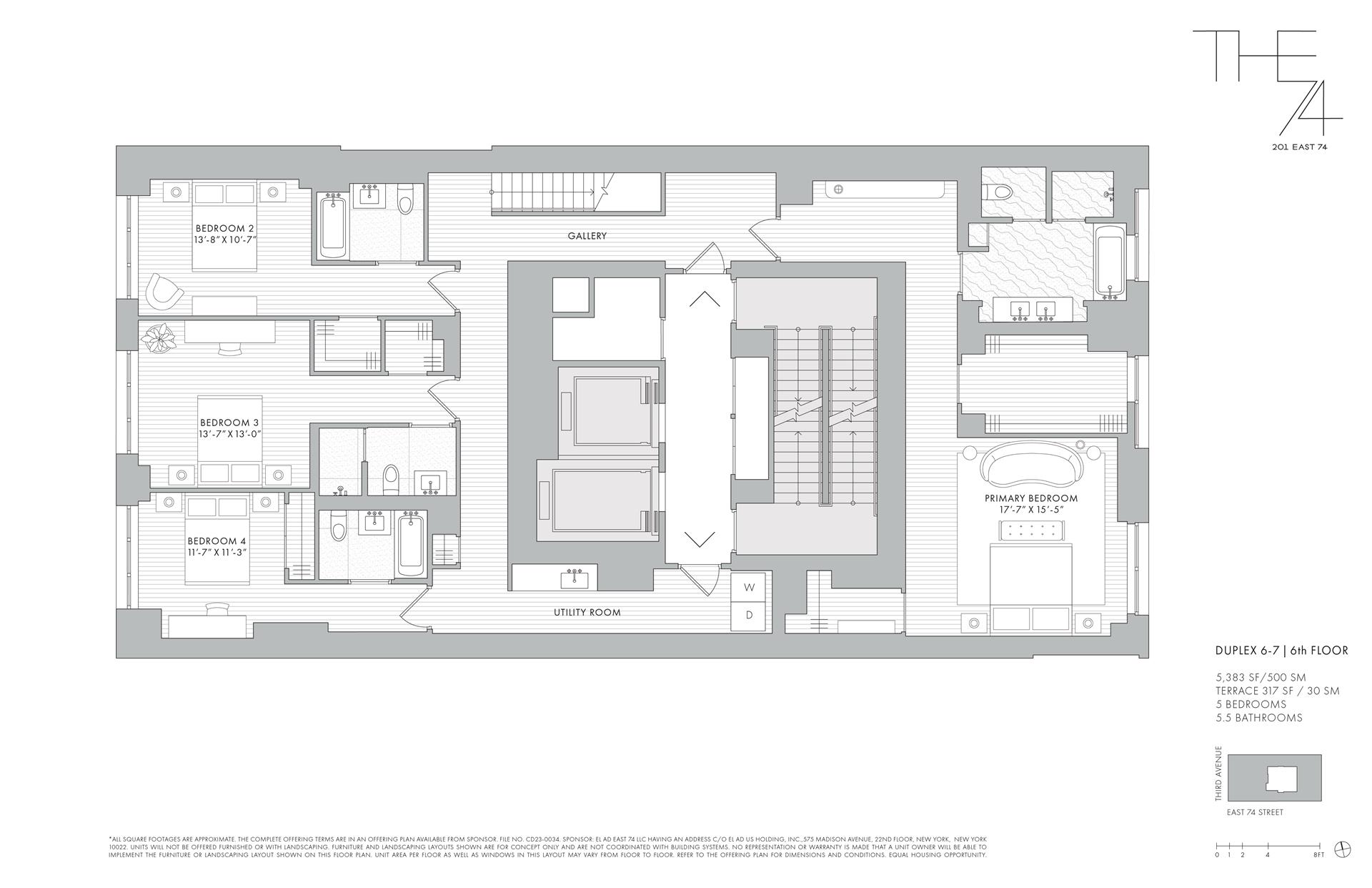 Floorplan for 201 East 74th Street, 6A