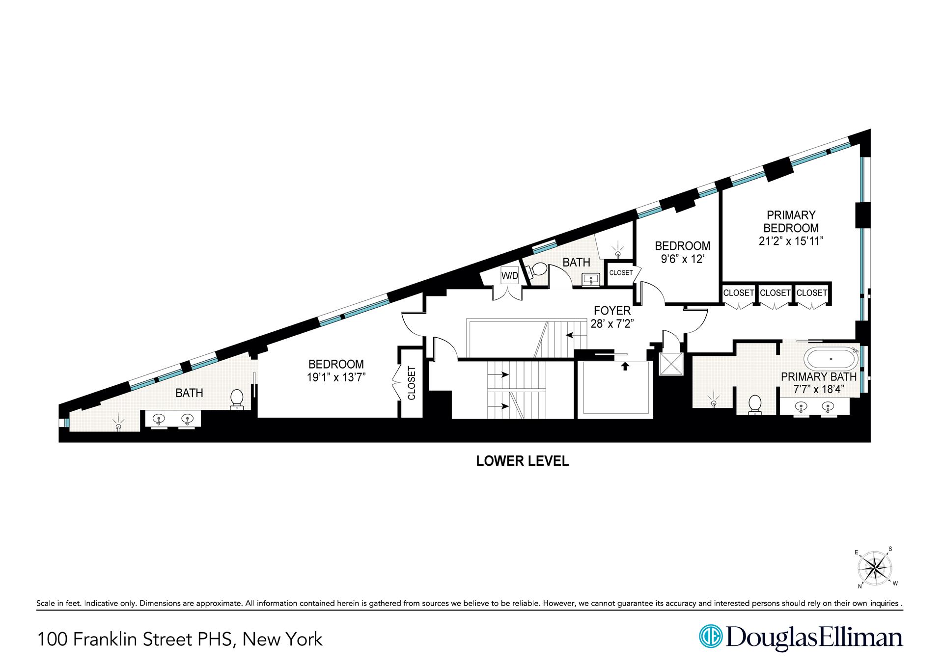 Floorplan for 100 Franklin Street Ph South