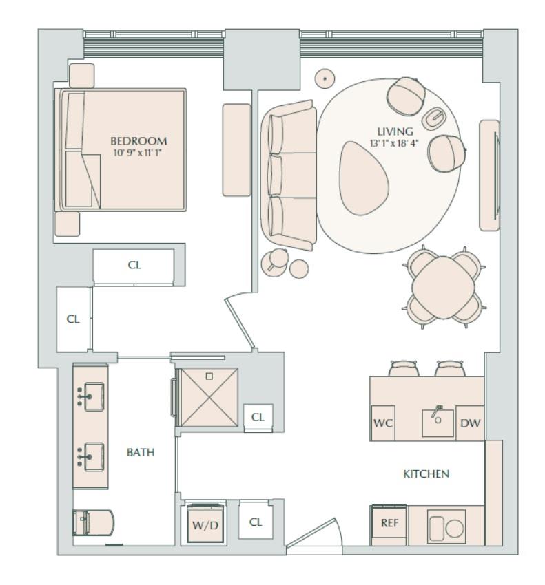 Floorplan for 111 West 56th Street, 38-B