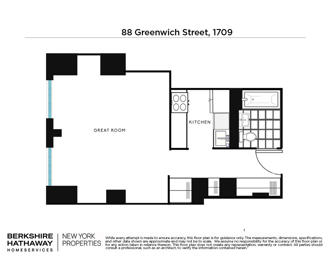 Floorplan for 88 Greenwich Street, 1709