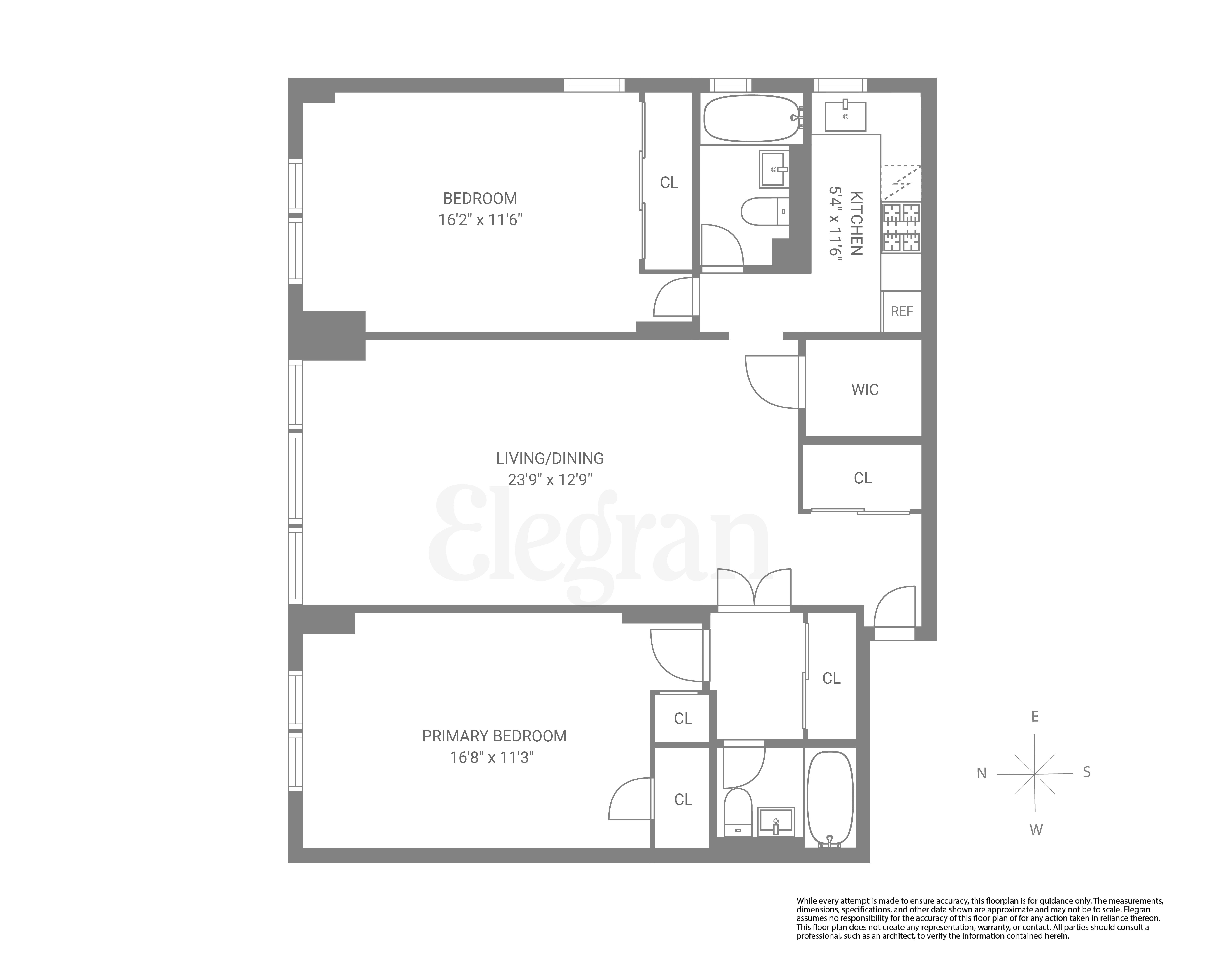 Floorplan for 225 East 36th Street, 16-B