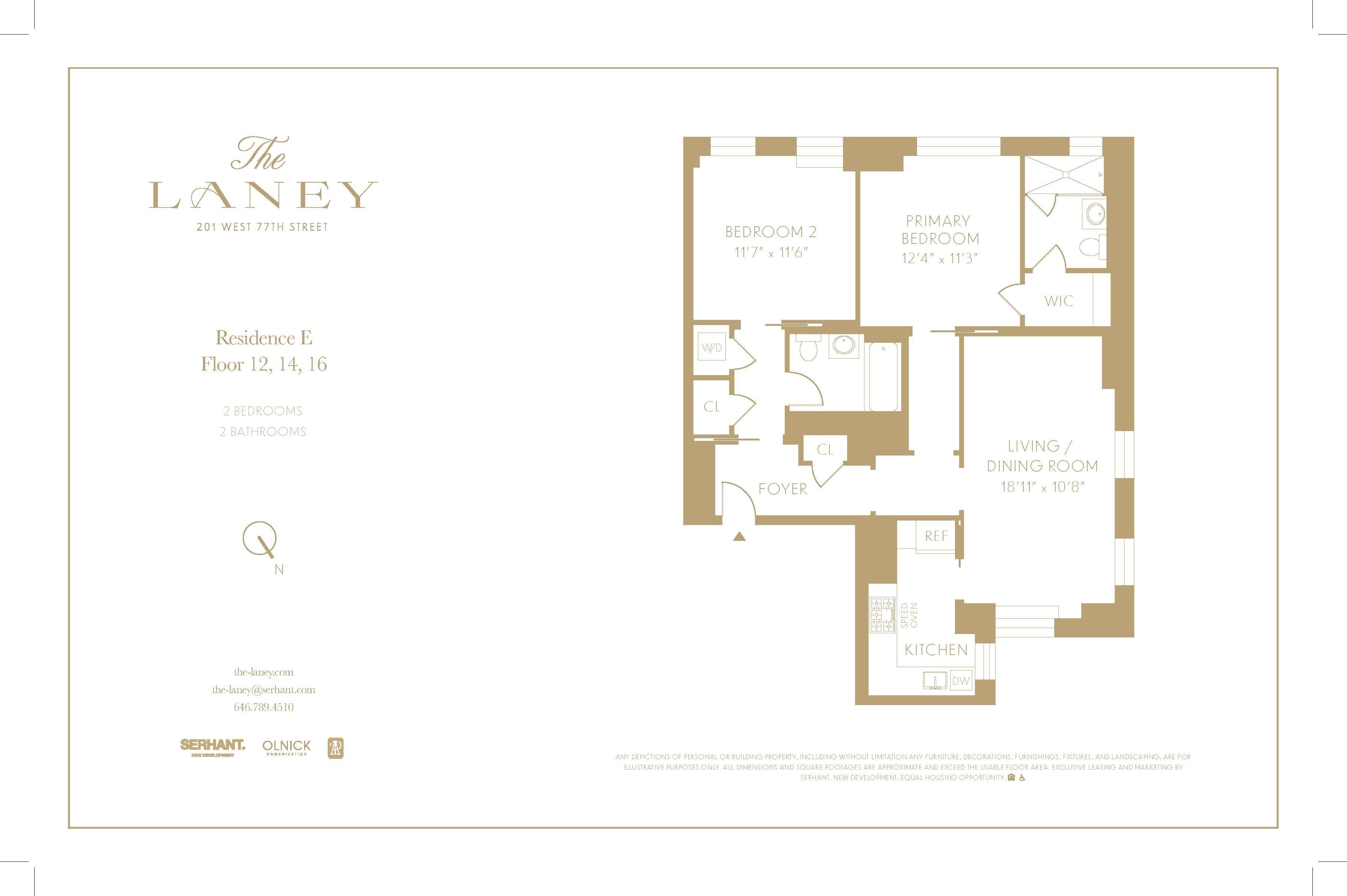 Floorplan for 201 West 77th Street, 16E