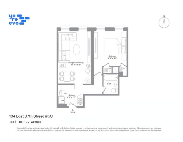 Floorplan for 104 East 37th Street, 5C