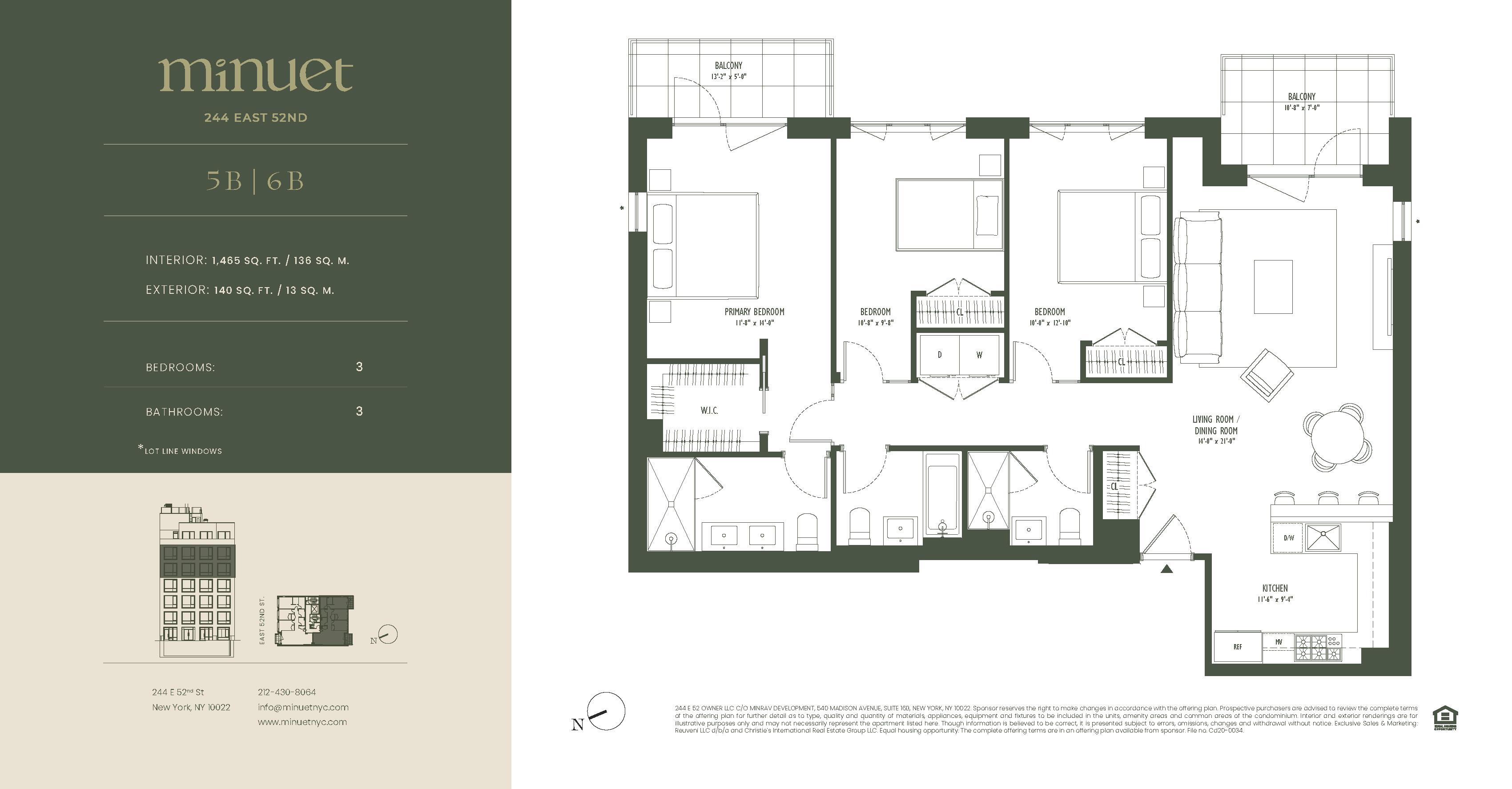 Floorplan for 244 East 52nd Street, 6-B