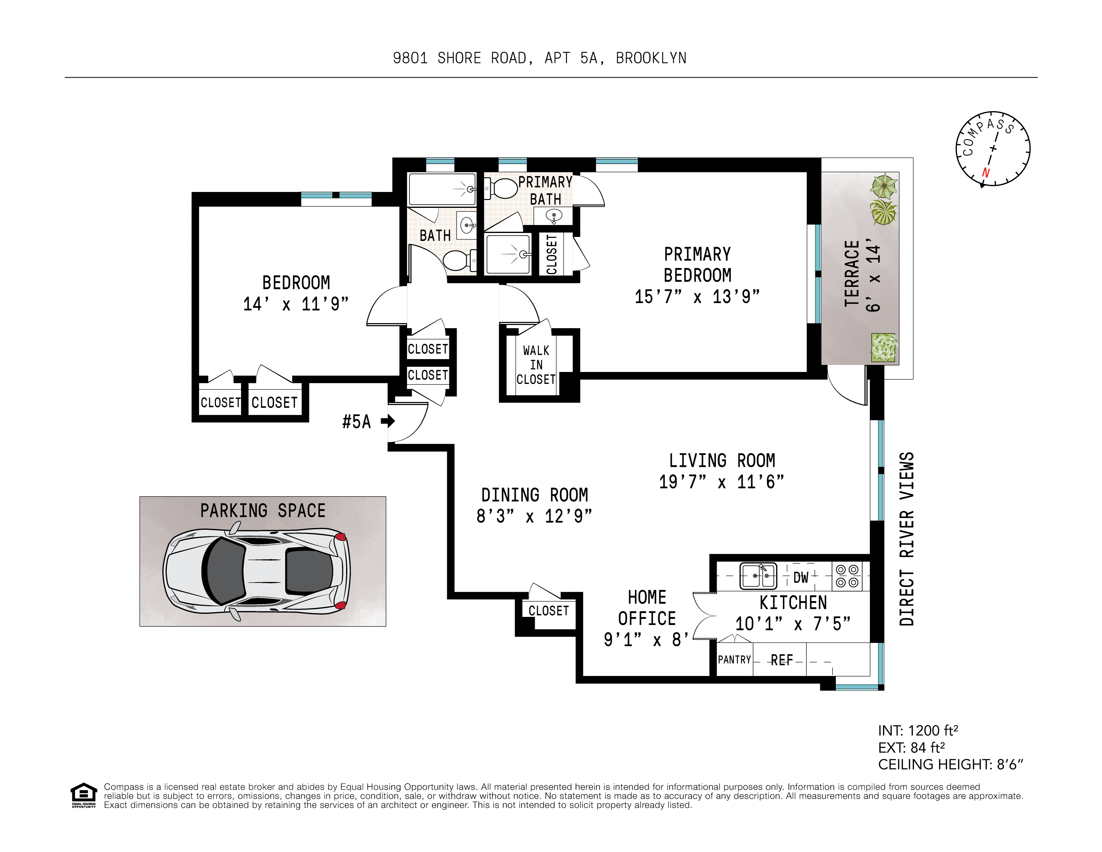 Floorplan for 9801 Shore Road, 5A