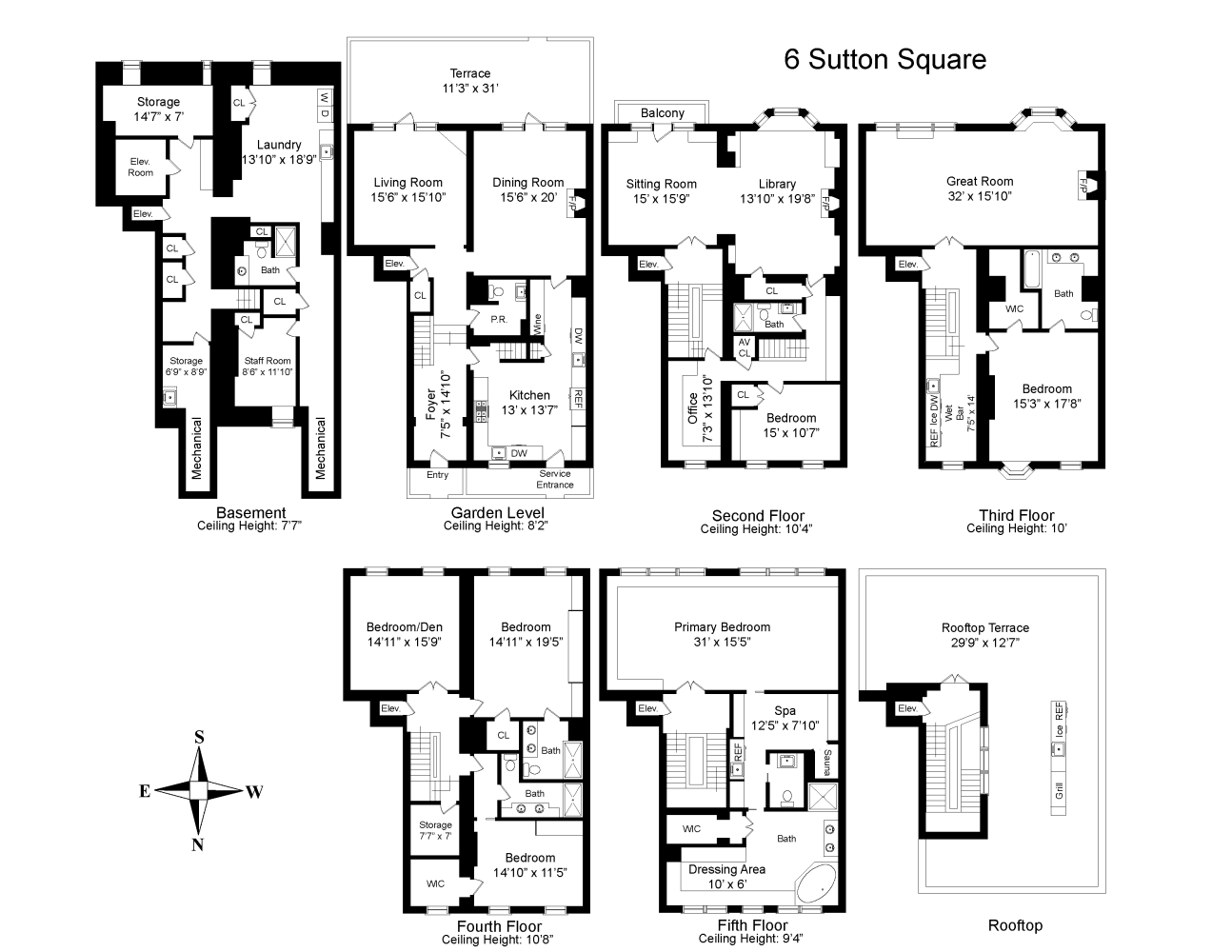 Floorplan for 6 Sutton Square