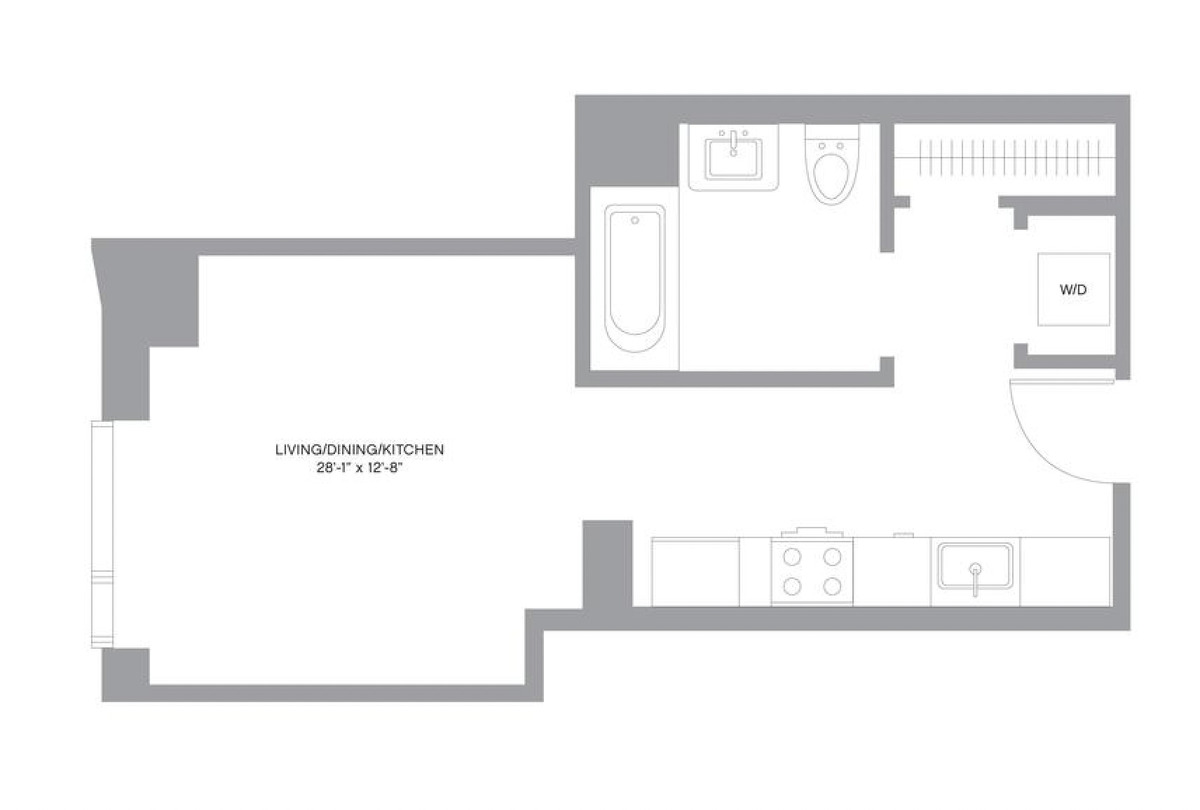 Floorplan for West 43rd Street, 6T