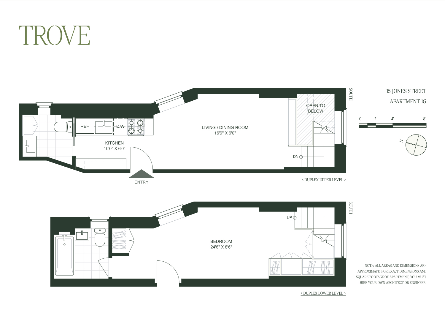 Floorplan for 15 Jones Street, 1G