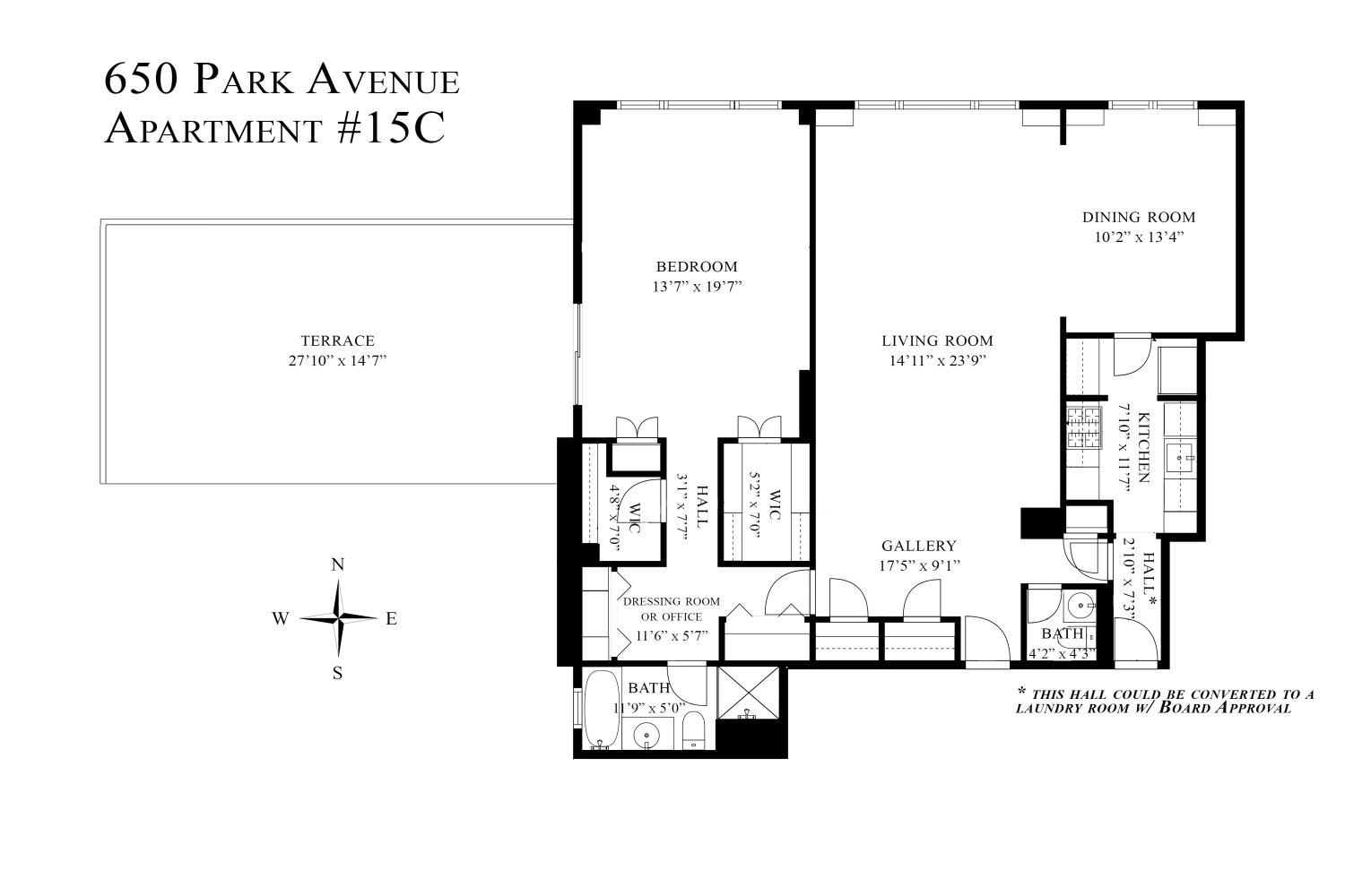 Floorplan for 650 Park Avenue, 15C