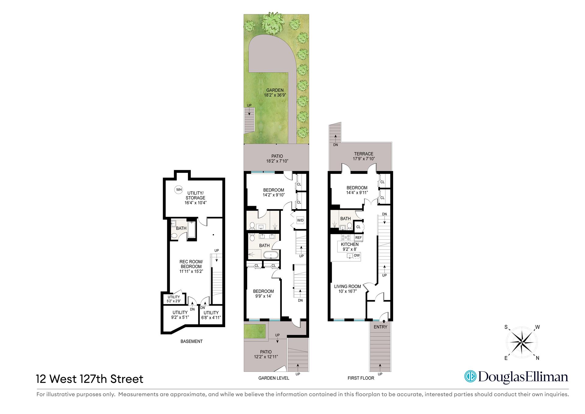 Floorplan for 12 West 127th Street, 1DUPLEX