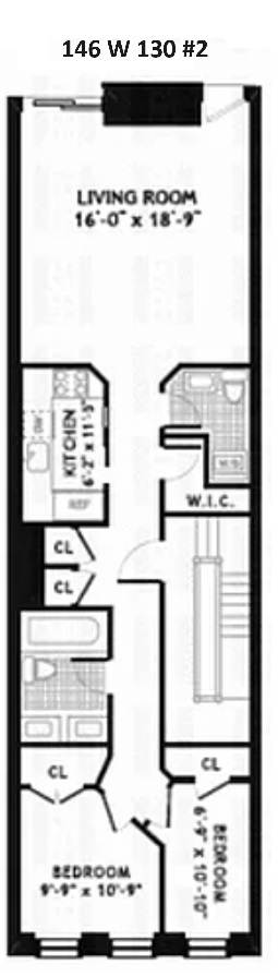 Floorplan for 146 West 130th Street, 2