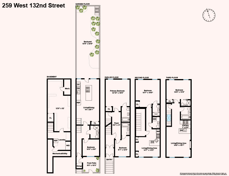 Floorplan for 259 West 132nd Street
