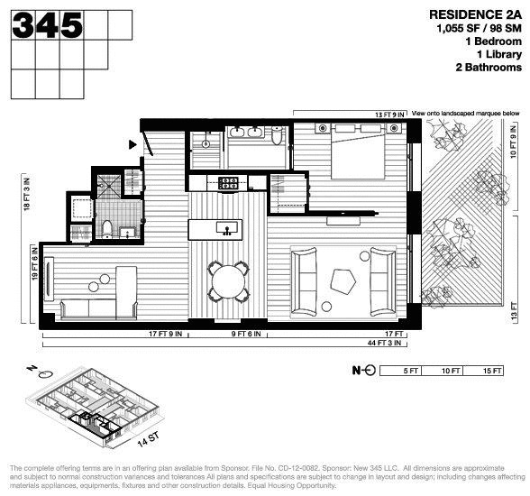 Floorplan for 345 West 14th Street, 2A