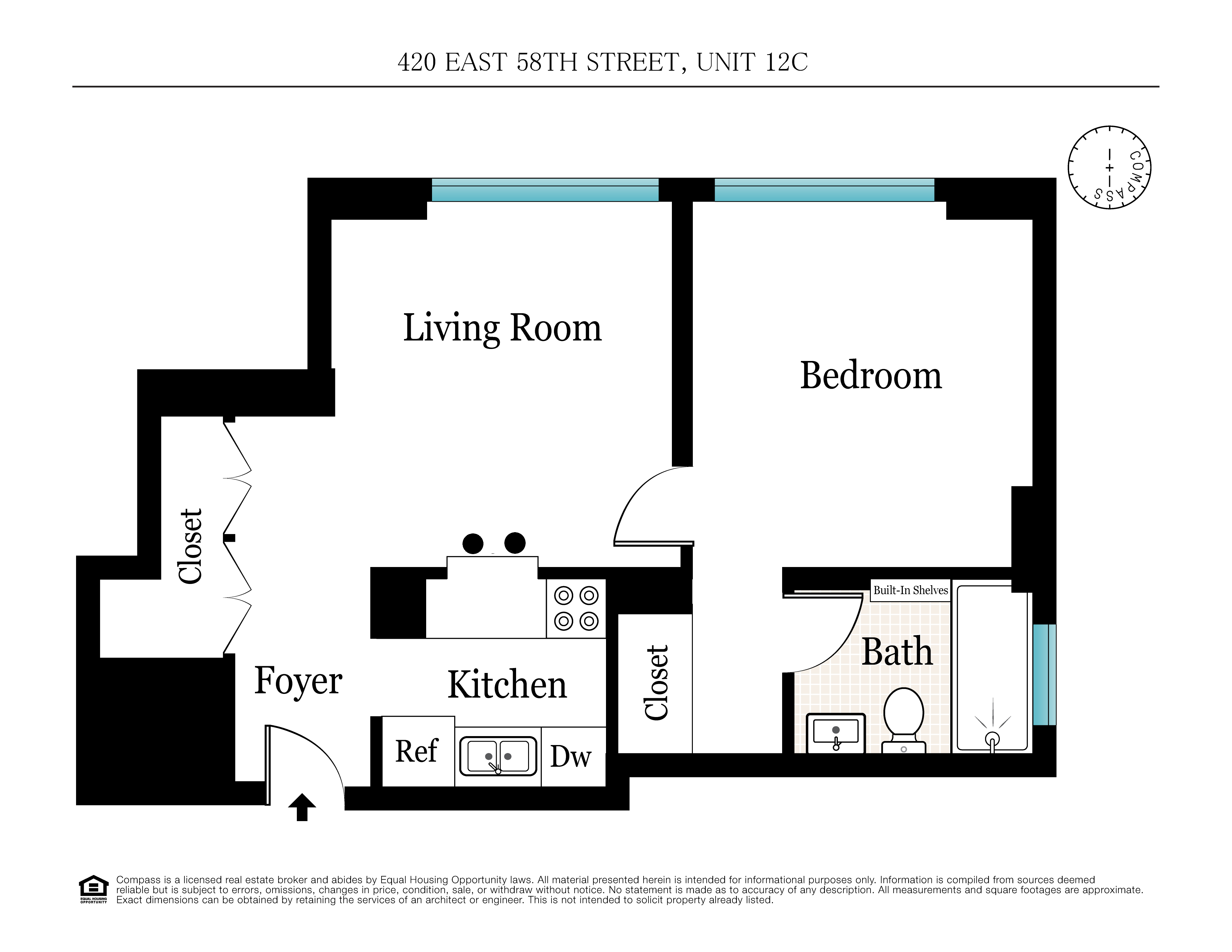 Floorplan for 420 East 58th Street, 12C