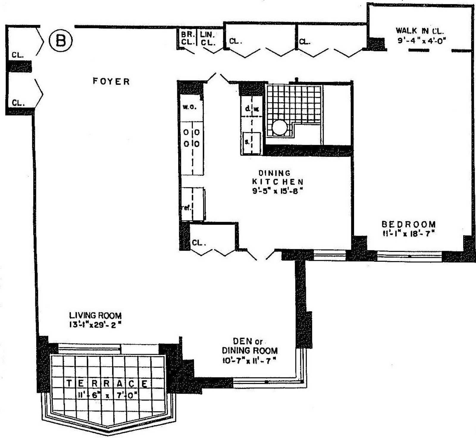 Floorplan for 3333 Henry Hudson Parkway, 21B
