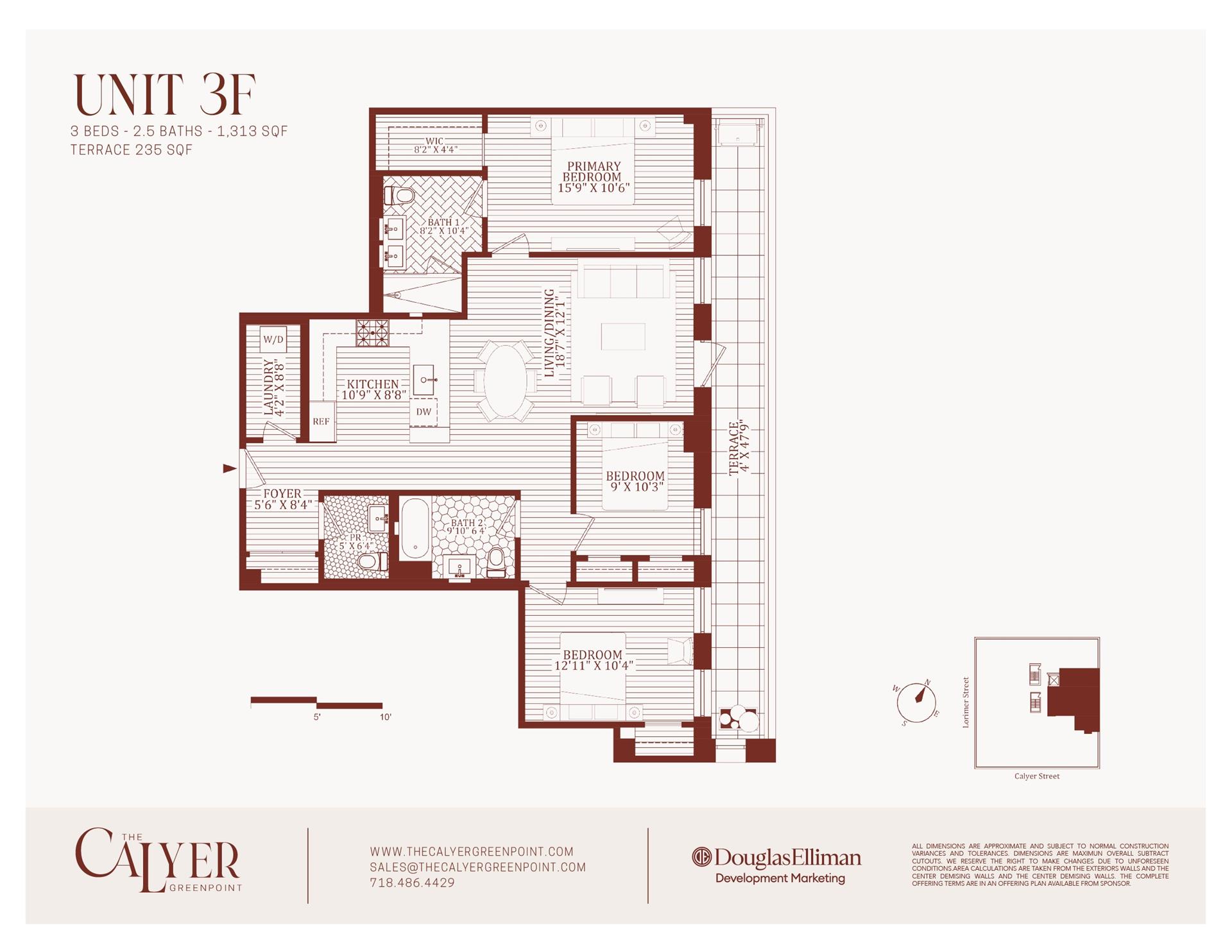 Floorplan for 171 Calyer Street, 3F