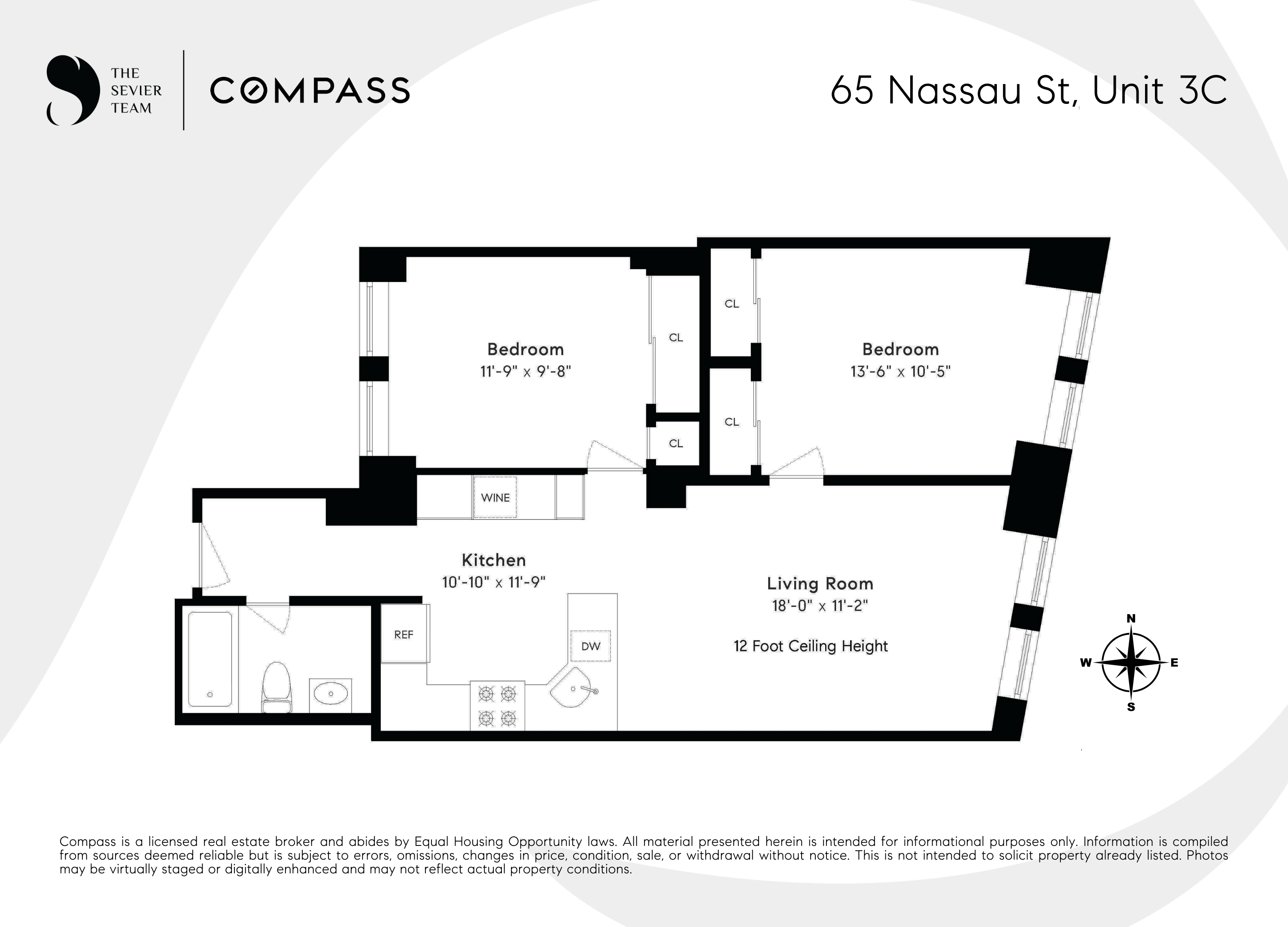 Floorplan for 65 Nassau Street, 3C