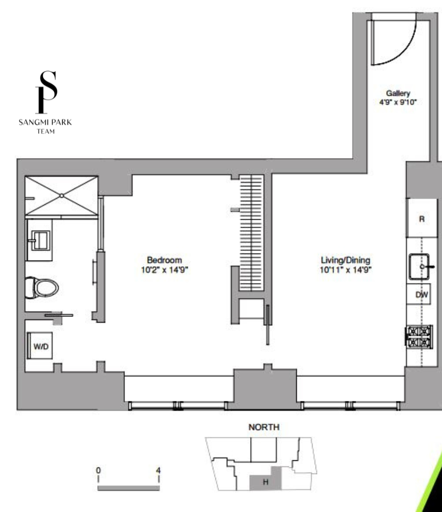 Floorplan for 123 Washington Street, 44H