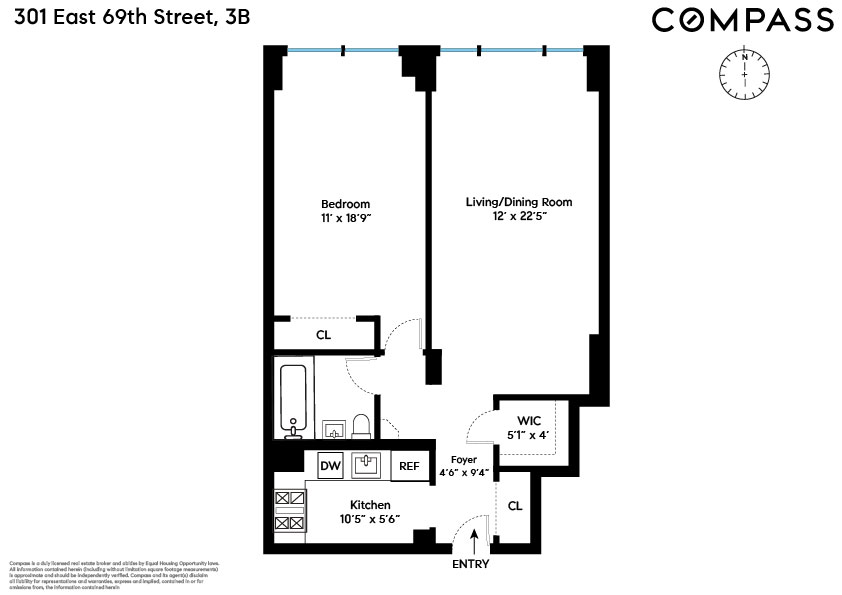 Floorplan for 301 East 69th Street, 3B